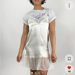 1990’s vintage sheer satin slip dress 🐇